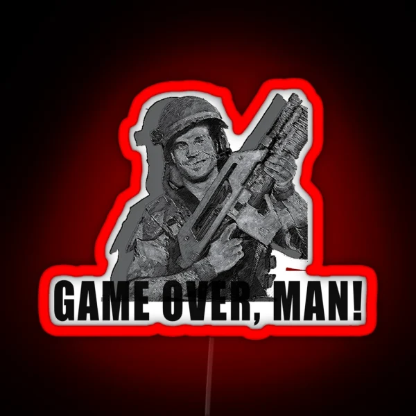 Game Over Man RGB Neon Sign