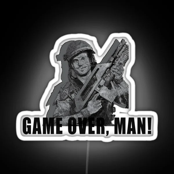 Game Over Man RGB Neon Sign