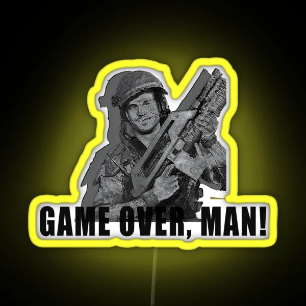 Game Over Man RGB Neon Sign