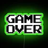 Game Over Over Game Lost Black Text RGB Neon Sign - Image 3