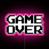 Game Over Over Game Lost Black Text RGB Neon Sign - Image 6