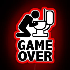 Game Over Puke Toilet RGB Neon Sign