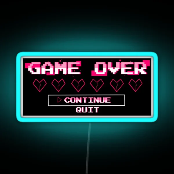 Game Over RGB Neon Sign