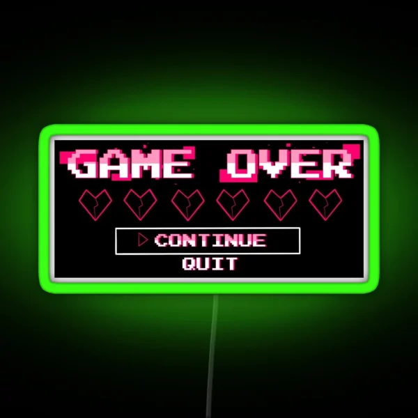 Game Over RGB Neon Sign