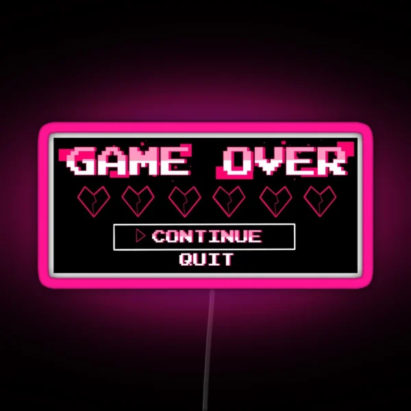 Game Over RGB Neon Sign