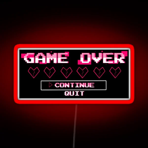 Game Over RGB Neon Sign