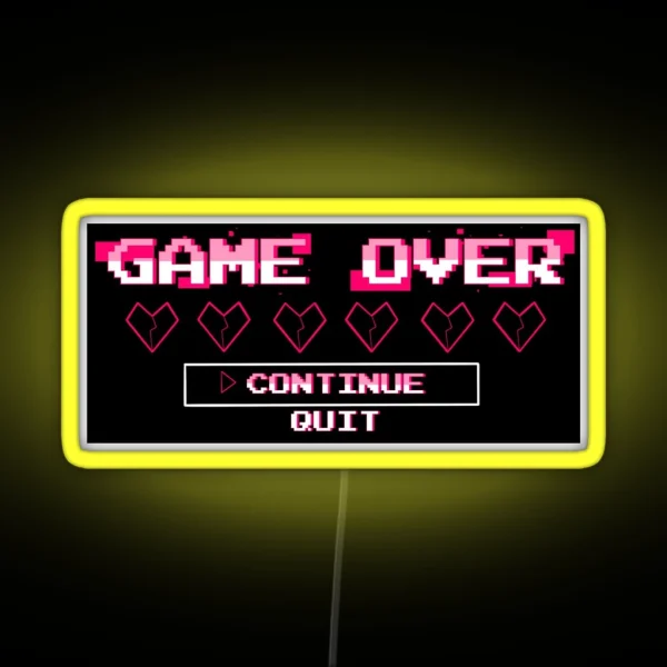 Game Over RGB Neon Sign