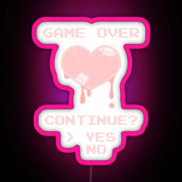 Game Over RGB Neon Sign