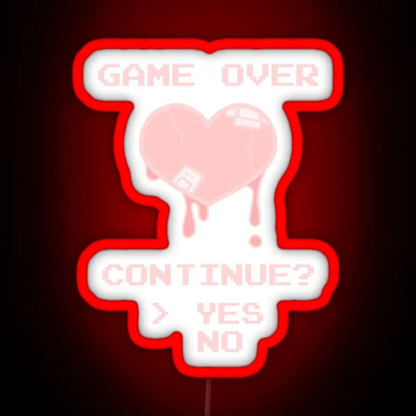 Game Over RGB Neon Sign