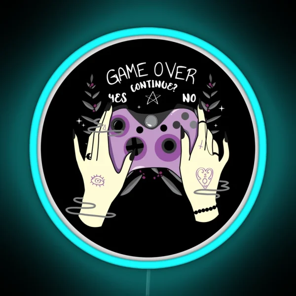 Game Over RGB Neon Sign