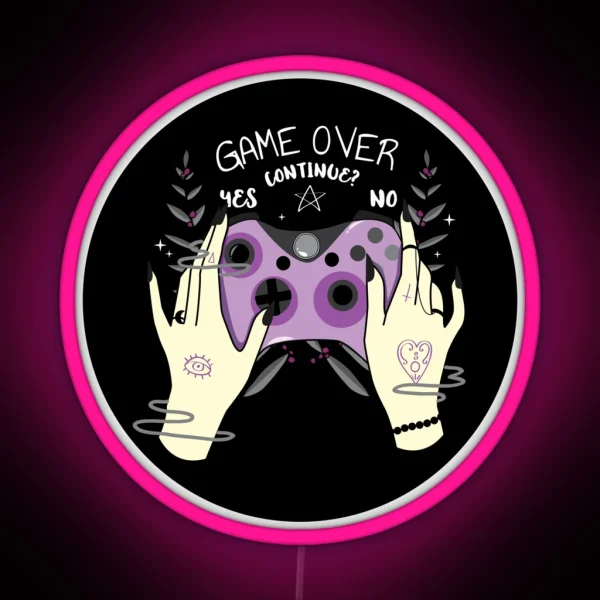 Game Over RGB Neon Sign