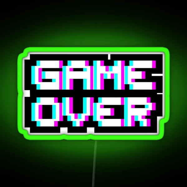 Game Over RGB Neon Sign