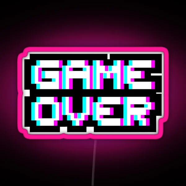 Game Over RGB Neon Sign