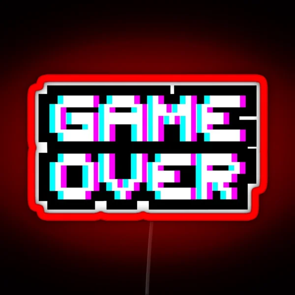 Game Over RGB Neon Sign