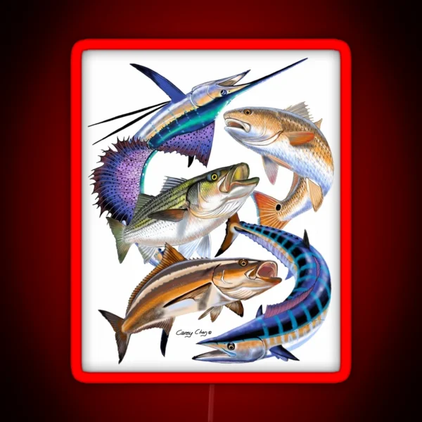Gamefish Collage RGB Neon Sign