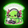 Gamesolotl Axolotl Video Games Kawaii Anime Gamer Gamesolotl Axolotl Gamer Kawaii Axolotl Lovers Video Game Lovers RGB Neon Sign - Image 4