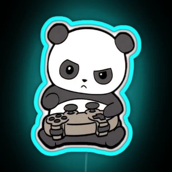 Gaming Panda RGB Neon Sign