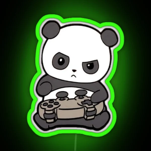 Gaming Panda RGB Neon Sign