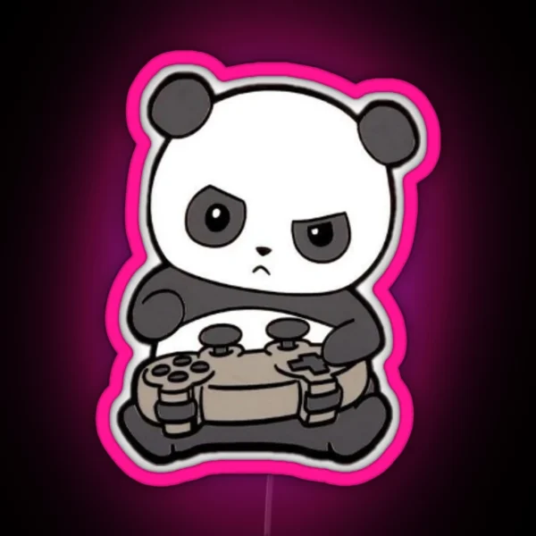 Gaming Panda RGB Neon Sign