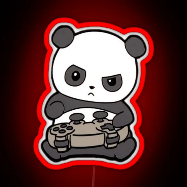 Gaming Panda RGB Neon Sign