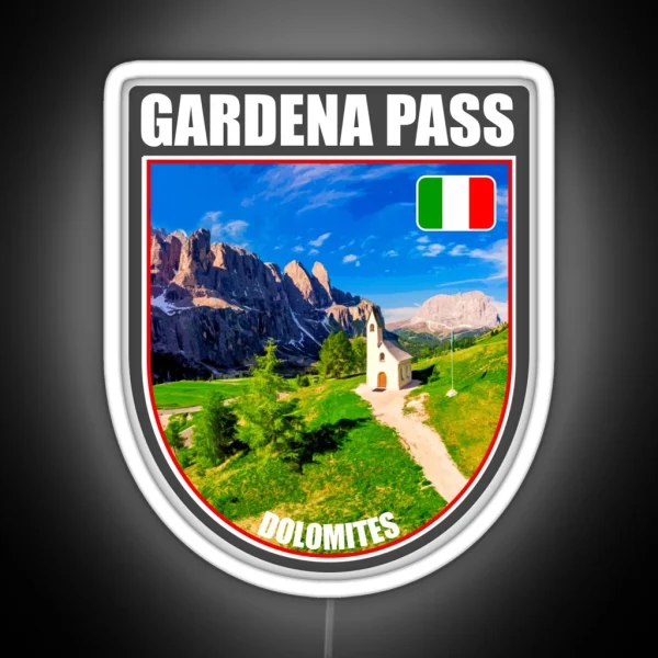 Gardena Pass Dolomites Italy RGB Neon Sign