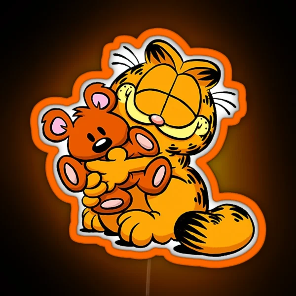 Garfield And Bear RGB Neon Sign