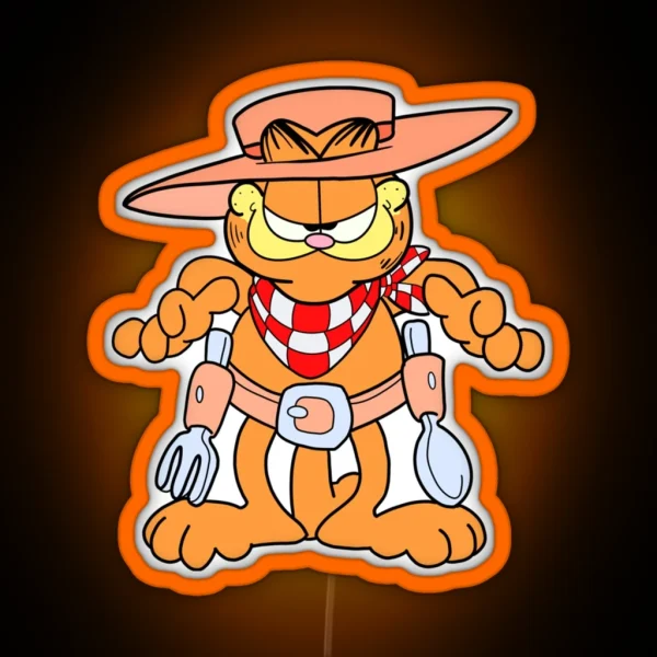 Garfield Cowboy RGB Neon Sign