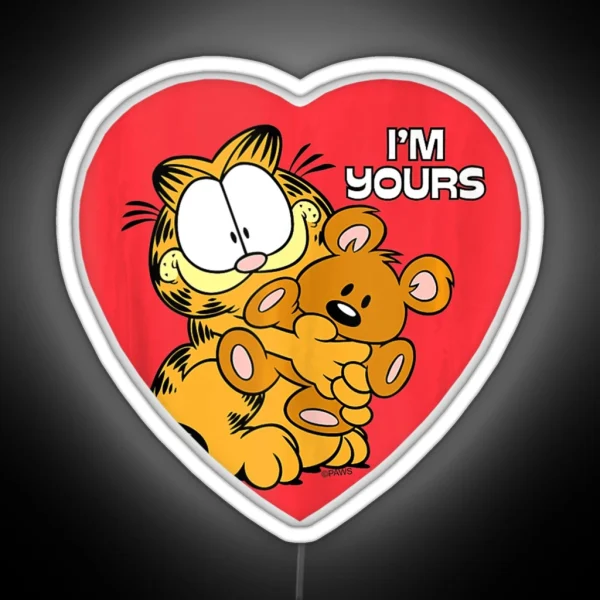 Garfield I M Yours Tank Top RGB Neon Sign