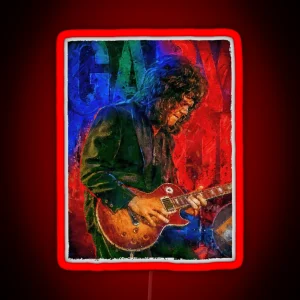 Gary Moore Tribute Portrait RGB Neon Sign