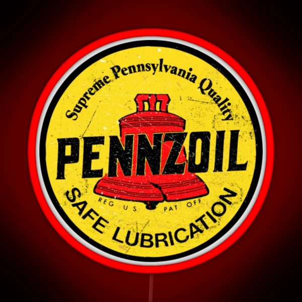 Gas And Oil Ledpennzoil Vintage Oil Company RGB Neon Sign