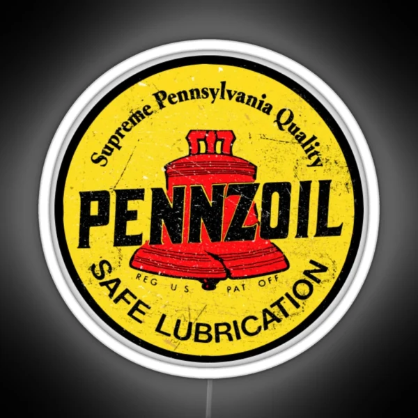 Gas And Oil Ledpennzoil Vintage Oil Company RGB Neon Sign