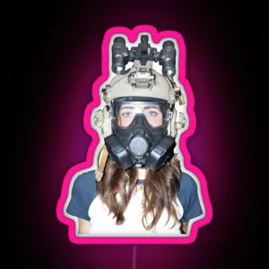 Gas Mask Hailey Lujan Sike Ops RGB Neon Sign