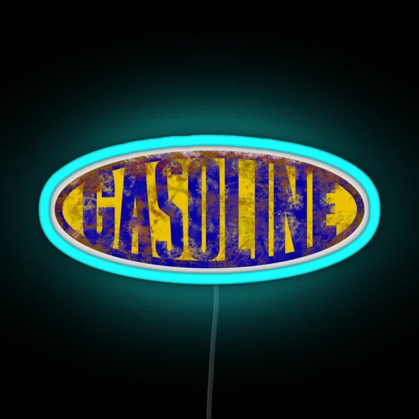 Gasoline Gas Station Vintage RGB Neon Sign