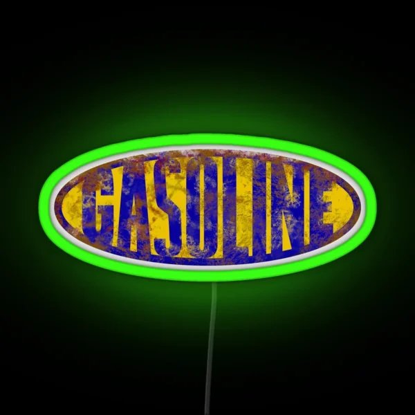 Gasoline Gas Station Vintage RGB Neon Sign