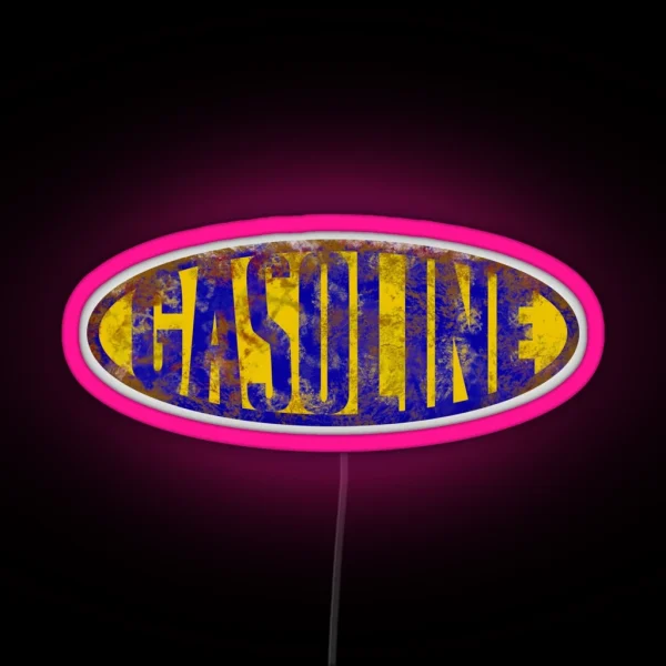 Gasoline Gas Station Vintage RGB Neon Sign