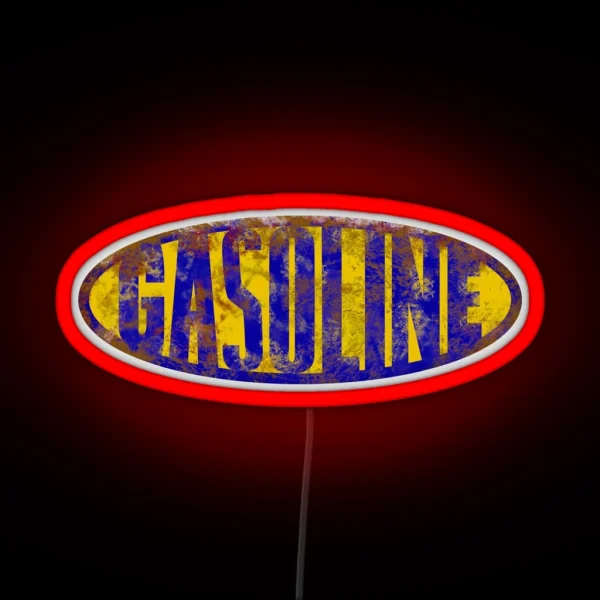Gasoline Gas Station Vintage RGB Neon Sign