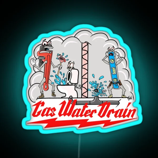 Gaswaterdrain Logo RGB Neon Sign