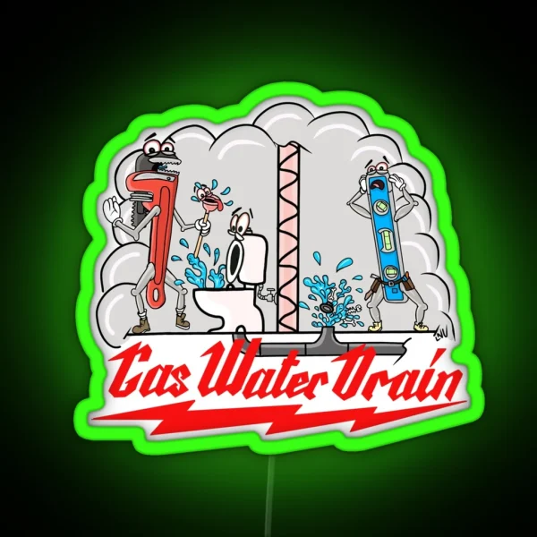 Gaswaterdrain Logo RGB Neon Sign