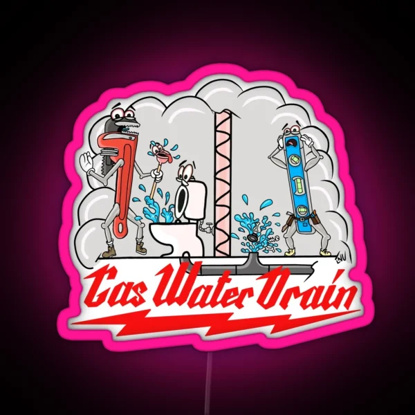 Gaswaterdrain Logo RGB Neon Sign