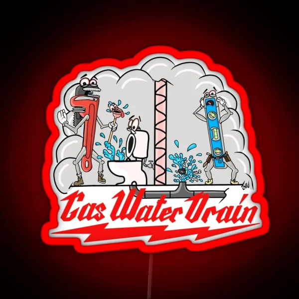 Gaswaterdrain Logo RGB Neon Sign