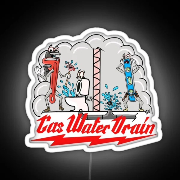 Gaswaterdrain Logo RGB Neon Sign