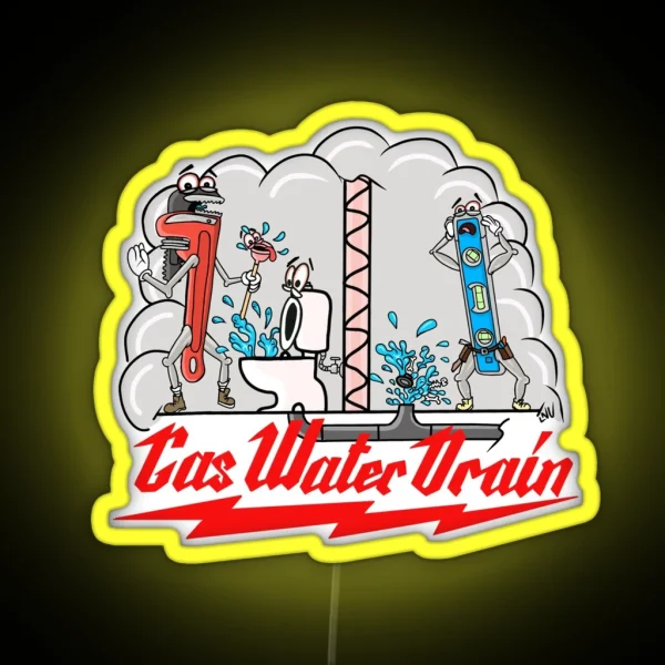 Gaswaterdrain Logo RGB Neon Sign