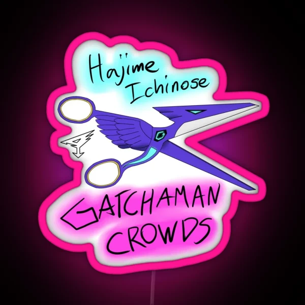 Gatchaman Crowds Hajime Scissors RGB Neon Sign