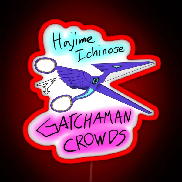 Gatchaman Crowds Hajime Scissors RGB Neon Sign