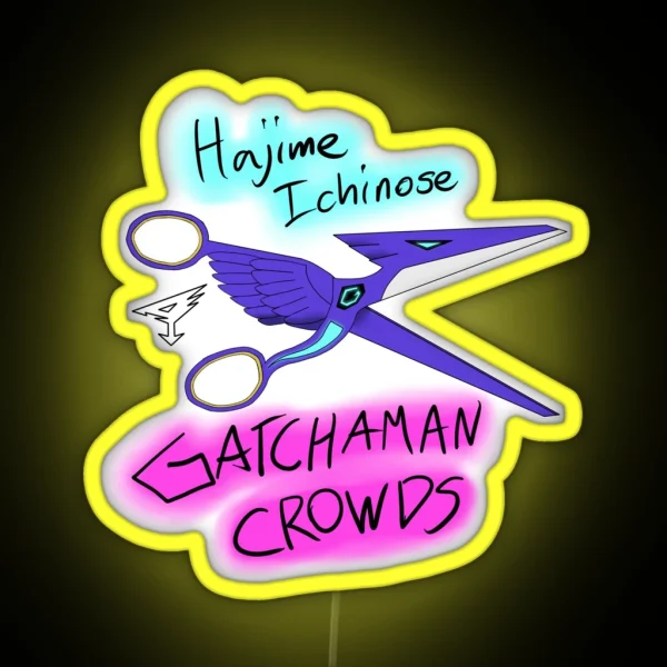 Gatchaman Crowds Hajime Scissors RGB Neon Sign