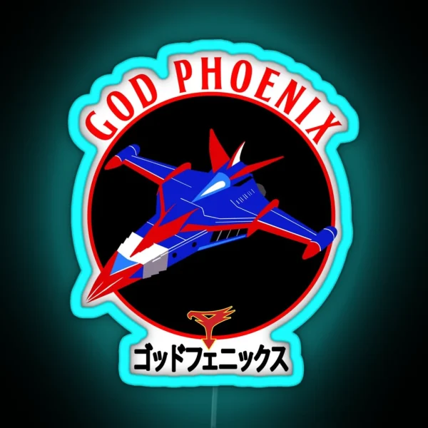 Gatchaman G Force God Phoenix Aircraft RGB Neon Sign