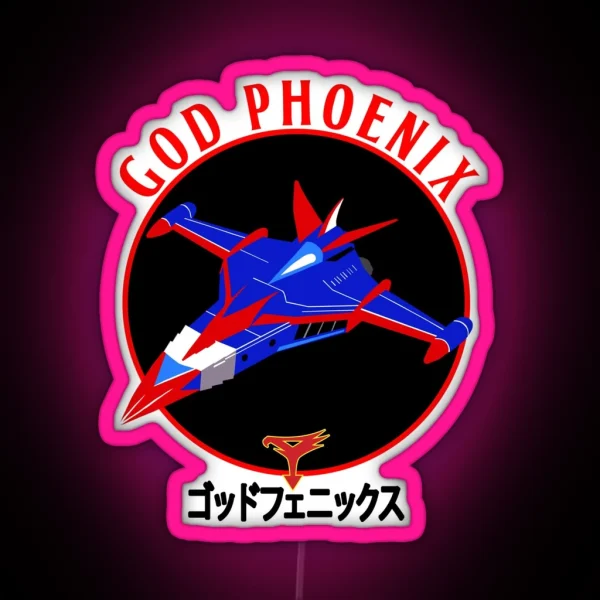 Gatchaman G Force God Phoenix Aircraft RGB Neon Sign
