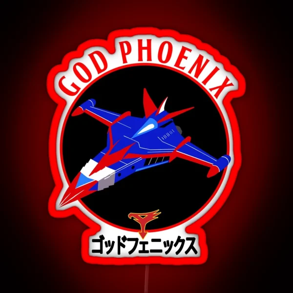 Gatchaman G Force God Phoenix Aircraft RGB Neon Sign