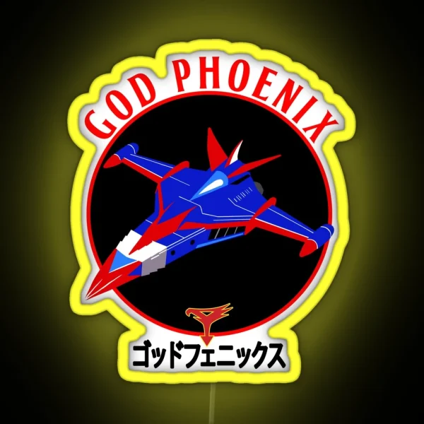 Gatchaman G Force God Phoenix Aircraft RGB Neon Sign