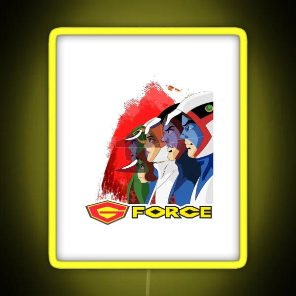 Gatchaman Team Graphic RGB Neon Sign